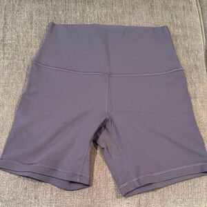 Lululemon Align Gray/Lavender Bike Shorts 6” Sz 2 NWOT